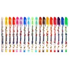 Набор ручек гелевых 18 цветов (12 с блестками + 6 флуоресцентных) Mazari "OCEAN", ароматизированные, пулевидный пишущий узел 0,9 мм, пластиковый цветной корпус - Фото 2