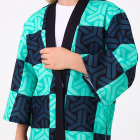 Карнавальное хаори «Демонический клинок», рост 98-152 см, зелёная