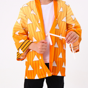 Карнавальное хаори «Демонический клинок», рост 98-152 см, жёлтая