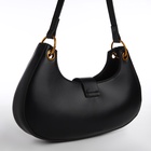 Сумка женская багет TEXTURA на молнии, 30×5×17 см, чёрная - Фото 8