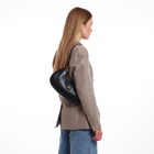 Сумка женская багет TEXTURA на молнии, 30×5×17 см, чёрная - Фото 2