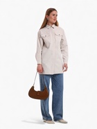 Сумка женская багет TEXTURA на молнии, 30×5×17 см, коричневая - фото 23571536