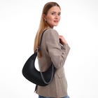 Сумка женская багет TEXTURA на молнии, 28×7×26 см, чёрная - Фото 2