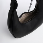 Сумка женская багет TEXTURA на молнии, 28×7×26 см, чёрная - Фото 4