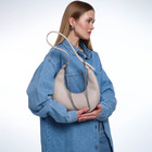 Сумка женская багет TEXTURA на молнии, 28×7×26 см, бежевая - Фото 7