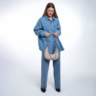 Сумка женская багет TEXTURA на молнии, 28×7×26 см, бежевая - Фото 2