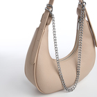 Сумка женская багет TEXTURA на молнии, 28×7×26 см, бежевая - Фото 8