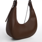 Сумка женская багет TEXTURA на молнии, 28×7×26 см, коричневая - Фото 5