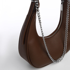 Сумка женская багет TEXTURA на молнии, 28×7×26 см, коричневая - Фото 6