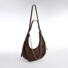 Сумка женская багет TEXTURA на молнии, 28×7×26 см, коричневая - Фото 9