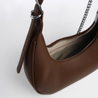 Сумка женская багет TEXTURA на молнии, 28×7×26 см, коричневая - Фото 11