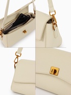 Сумка женская мессенджер TEXTURA на клапане, 26×9×12 см, молочная - фото 58139838