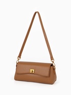 Сумка женская мессенджер TEXTURA на клапане, 26×9×12 см, коричневая - Фото 10