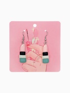 Серьги ассорти "Радость" помада, цветные в серебре - фото 809444733