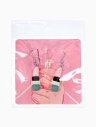 Серьги ассорти "Радость" помада, цветные в серебре - фото 809444734