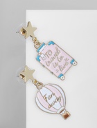 Серьги с эмалью «Путешествие» воздушный шар, цвет розовый в золоте - фото 68136840