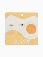 Серьги с эмалью «Что было раньше» курица и яйцо, цветные в золоте - фото 68136844