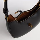 Сумка женская багет TEXTURA на молнии, 24×6×14 см, чёрная - Фото 6