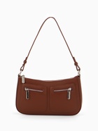 Сумка женская багет TEXTURA на молнии, 21×6×13 см, коричневая - Фото 10