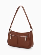 Сумка женская багет TEXTURA на молнии, 21×6×13 см, коричневая - Фото 6