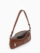 Сумка женская багет TEXTURA на молнии, 21×6×13 см, коричневая - Фото 6