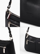 Сумка женская багет TEXTURA на молнии, 21×6×13 см, чёрная - Фото 4