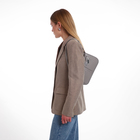 Сумка женская багет TEXTURA на молнии, 21×6×13 см, серая - Фото 2