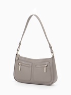 Сумка женская багет TEXTURA на молнии, 21×6×13 см, серая - Фото 4