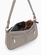 Сумка женская багет TEXTURA на молнии, 21×6×13 см, серая - Фото 3