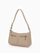 Сумка женская багет TEXTURA на молнии, 21×6×13 см, бежевая - Фото 8