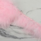 Тесьма с перьями марабу, 8-10 см, 5 ± 0,5 м, цвет розовый - фото 9501755