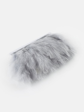 Тесьма с перьями марабу, 8-10 см, 5±0.5 м, серая