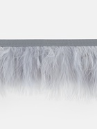 Перья марабу декоративные, на ленте, 8-10 см, 5±0.5 м, серые - Фото 4