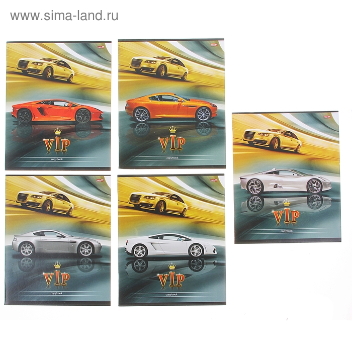 Тетрадь 36 листов клетка "Авто для VIP", обложка картон хромэрзац, 5 видов МИКС - Фото 1