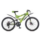 Велосипед 24" Stinger Versus D, цвет чёрный/зелёный, размер 16,5" - Фото 1