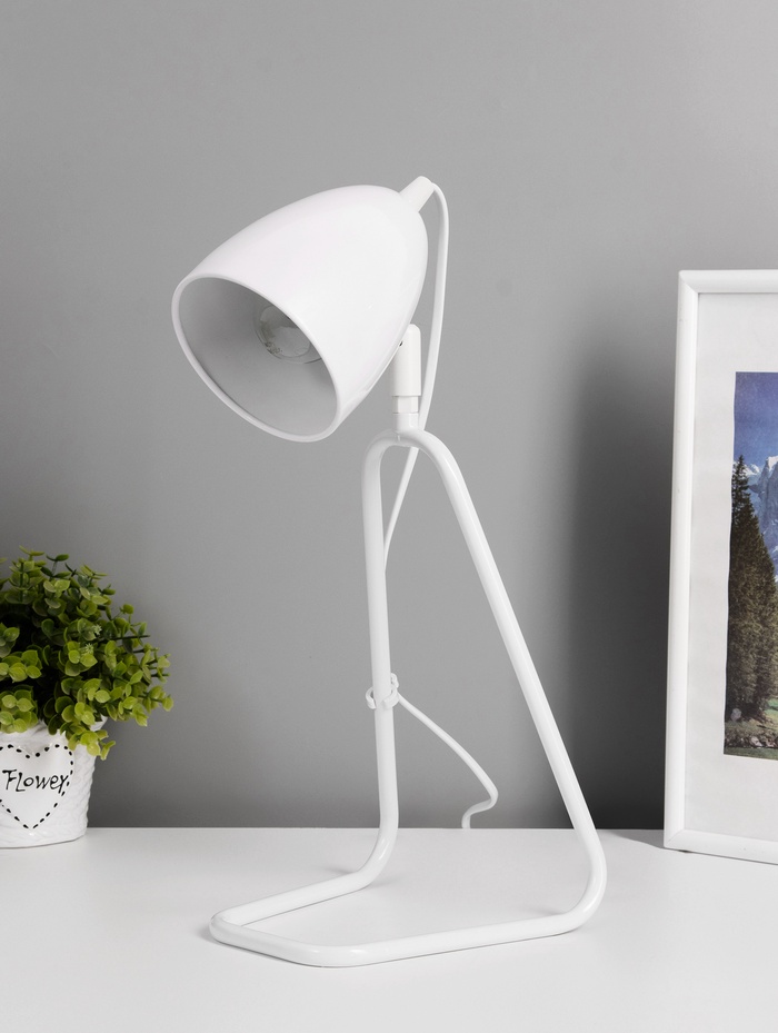 Настольная лампа «Стенди» Е27 40 Вт белый 15×16.5×38 см - Фото 1