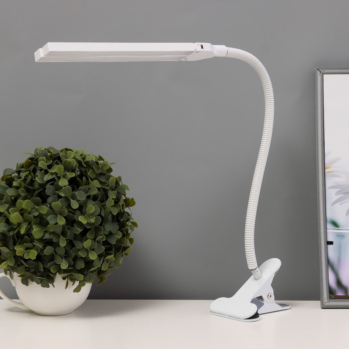 Настольная лампа RISALUX «Семи», LED 5 Вт, 6000К, 7.5×10.5×65 см, белый - Фото 1