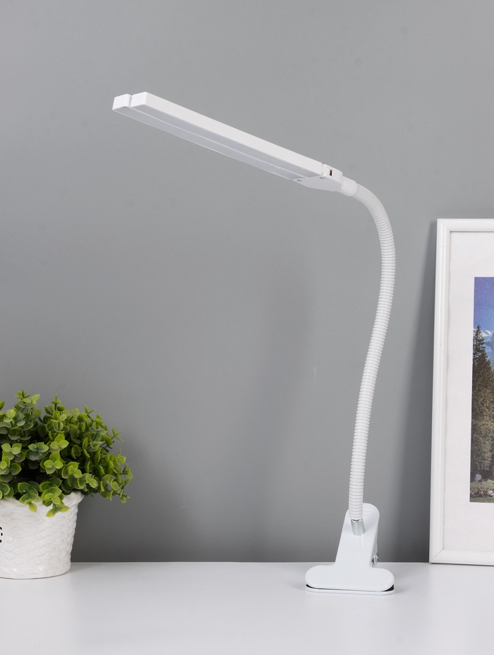 Настольная лампа RISALUX «Семи», LED 5 Вт, 6000К, 7.5×10.5×65 см, белый - Фото 1