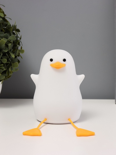 Фигурка световая RISALUX «Уточка», LED ночник-мякиш, USB, АКБ, бело-жёлтый, 9×9×20 см
