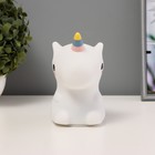 Фигурка светящаяся RISALUX «Единорог», LED-ночник, мякиш, USB, АКБ, белый, 9.5×13×14.5 см - Фото 2