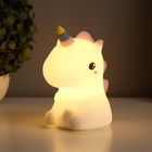 Фигурка светящаяся RISALUX «Единорог», LED-ночник, мякиш, USB, АКБ, белый, 9.5×13×14.5 см - Фото 5
