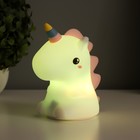 Фигурка светящаяся RISALUX «Единорог», LED-ночник, мякиш, USB, АКБ, белый, 9.5×13×14.5 см - Фото 6