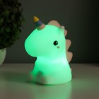 Фигурка светящаяся RISALUX «Единорог», LED-ночник, мякиш, USB, АКБ, белый, 9.5×13×14.5 см 10189397 - фото 2795966