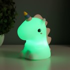 Фигурка светящаяся RISALUX «Единорог», LED-ночник, мякиш, USB, АКБ, белый, 9.5×13×14.5 см - Фото 7