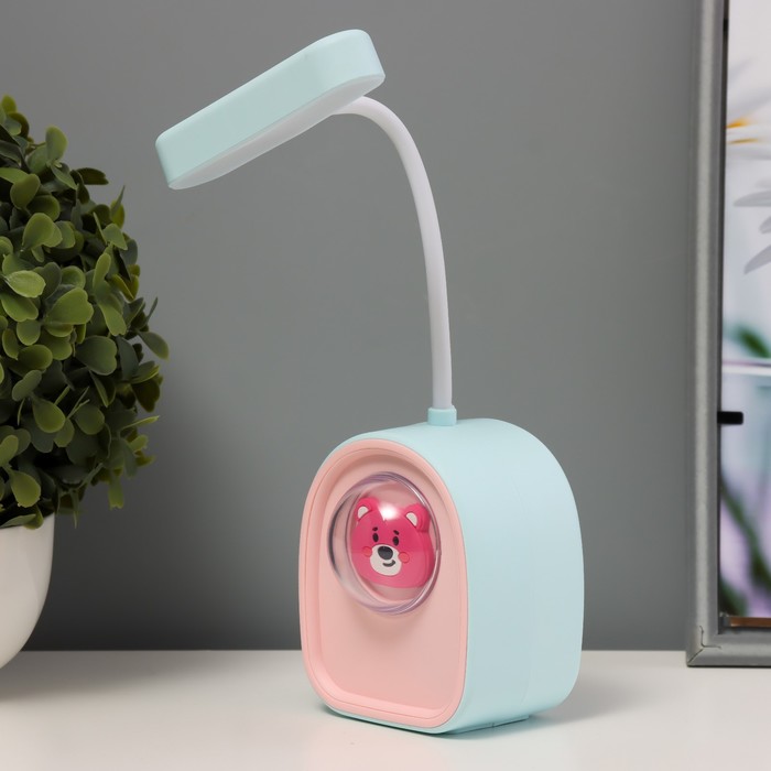 Ночник «Кидс» LED 3 Вт USB АКБ бело-голубой 7.5×5.3×20.5 см - Фото 1