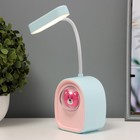 Ночник «Кидс» LED 3 Вт USB АКБ бело-голубой 7.5×5.3×20.5 см - Фото 2