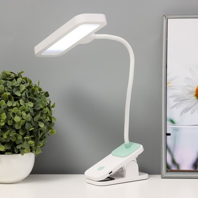 Настольная лампа «Лайти» LED 4 Вт USB АКБ бело-зеленый 12.5×19×32.5 см