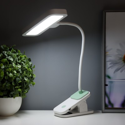 Настольная лампа «Лайти» LED 4 Вт USB АКБ бело-зеленый 12.5×19×32.5 см