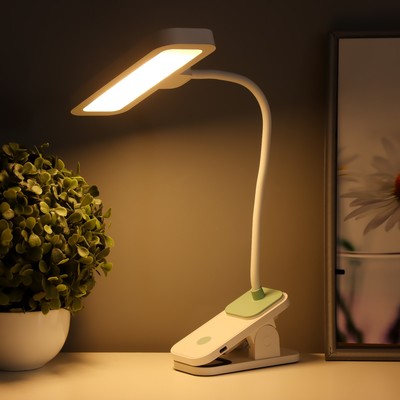 Настольная лампа «Лайти» LED 4 Вт USB АКБ бело-зеленый 12.5×19×32.5 см