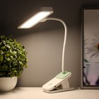 Настольная лампа "Лайти" LED 4Вт USB АКБ бело-зеленый 12,5х19х32,5 см - Фото 5